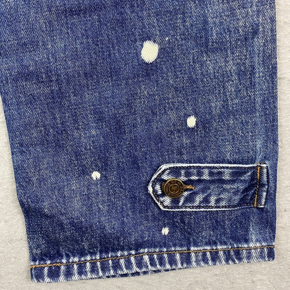 Sandrine Rose Jeans Womens 24 Blue Straight Wide Leg Button Fly Buckle Back - Picture 6 of 16